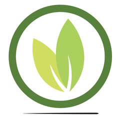 natural leaves logo vector icon illustration design template