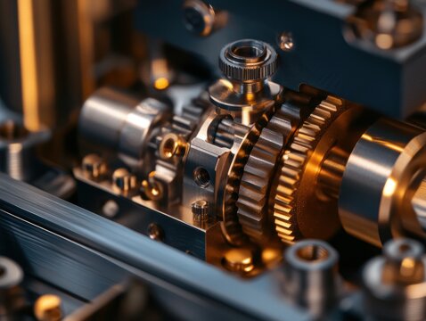 Intricate details of a robust lock mechanism showcasing precise engineering and craftsmanship in a close-up shot