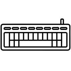 computer keyboard isolated on white