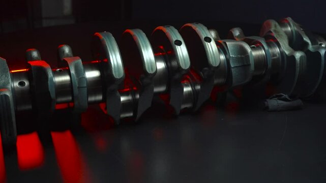 sports car engine repair new crankshaft for turbocharged six-cylinder in-line engine