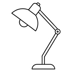 vector illustration of lamp isolated on white