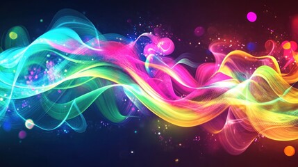 Obraz premium Abstract vibrant swirling colors