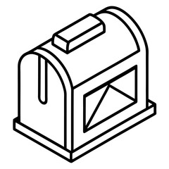 mailbox on white background