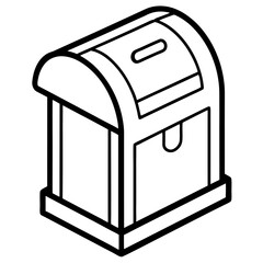 mailbox on white background