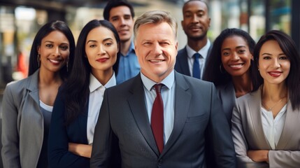 group of young business people with different ethnicity work together as a team