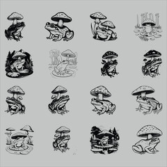 Cute Frog Svg, Frog silhouette cut files