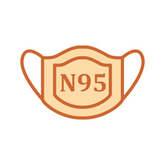 N95 mask Vector Icon