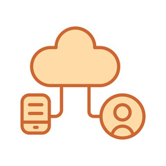 Hybrid Cloud Vector Icon
