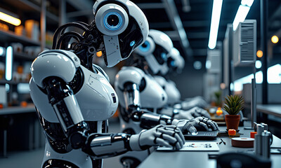 Fototapeta premium Office Robot