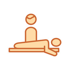 Couple massage Vector Icon