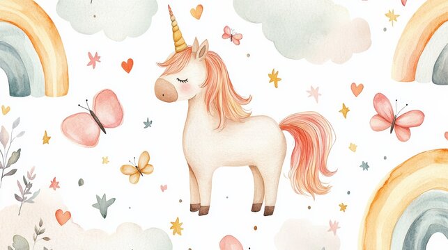 A pattern with a unicorn