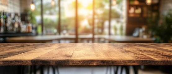 The interior of a woodworking shop with a vacant wooden table and sunlight, emphasizing the artistry and repair tasks