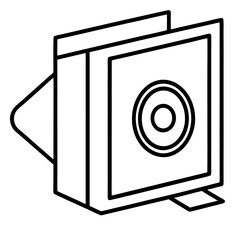 vector illustration of a speaker