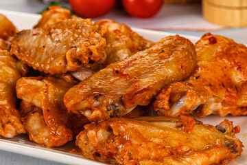 Grilled spicy chili chicken wings