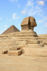 Sphinx and Pyramid of Giza in Cairo - Egypt