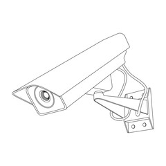 Hand drawn kids drawing vector illustration portable security camera cartoon isolated