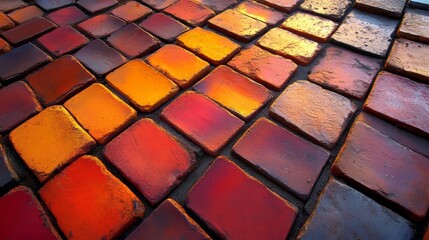 A stylish urban route in the city, featuring striking gray and orange textures, clean lines, and unique architectural elements