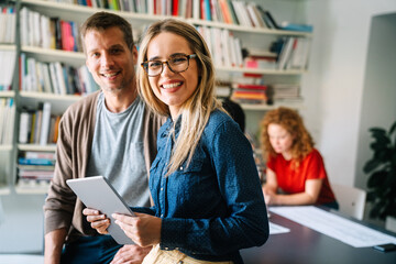 Entrepreneurs desginers architects business people conference in office