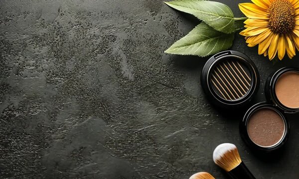 black background for showcasing cosmetic product