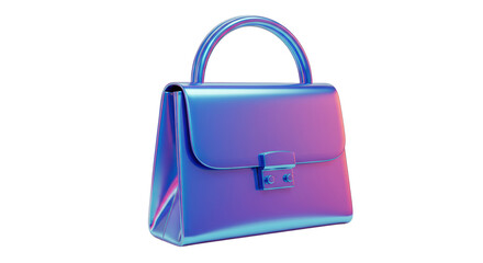 Isolated Holographic Handbag, Fashion Accessory