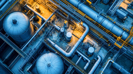 Exploring modern water treatment plant infrastructure from above