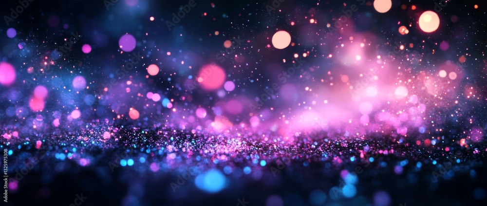 Wall mural colorful bokeh lights create a magical atmosphere with sparkling effects in a dreamy setting