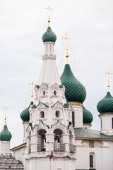 Church of Elijah the Prophet on a summer morning. Yaroslavl. A golden ring. Russia