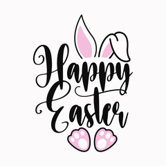 Hand written Easter phrases Greeting card templates with Easter eggs isolated on white background Happy easter lettering calligraphy style