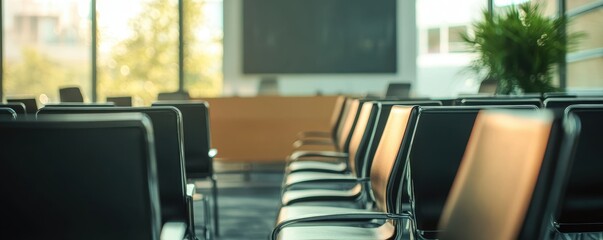 A business meeting with empty chairs symbolizing missed opportunities and the need for collaboration.