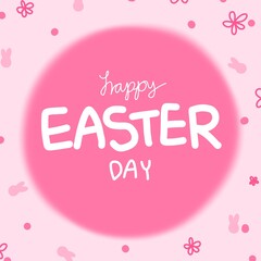 부활절 이스터에그 캘리그라피 패턴 핑크 배경 카드뉴스(happy easter day pattern caligraphy pink wallpaper card news)