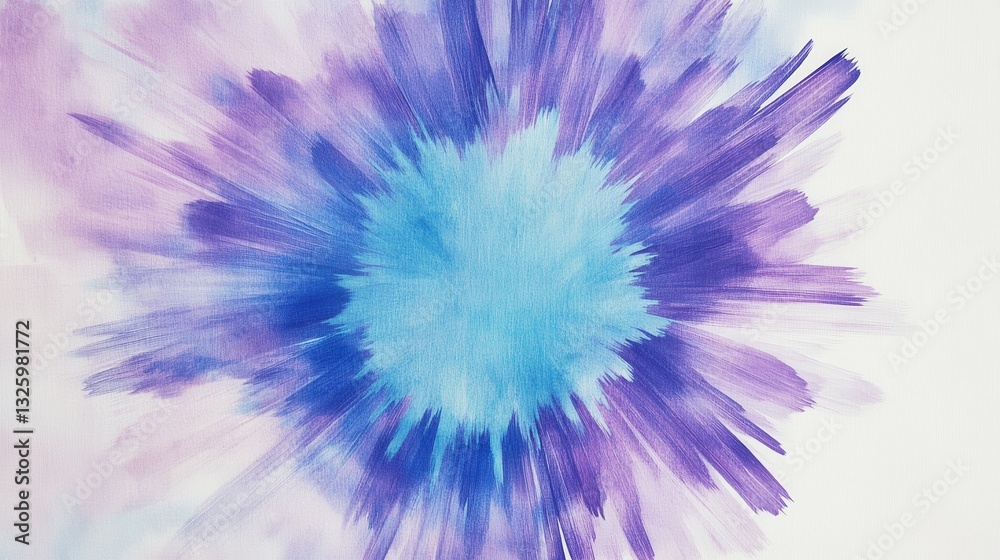 Aufkleber lavender and blue minimalist pencil strokes create a serene abstract design filled with gentle hues 