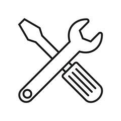 screwdriver equipment icon outlines