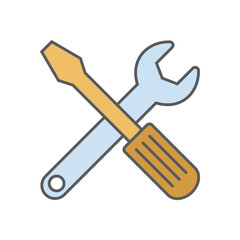 screwdriver equipment icon flat design