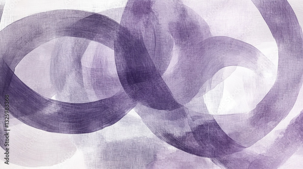 Poster Elegant gray circular strokes create a serene and artistic atmosphere in abstract design