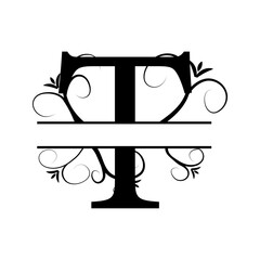 T Letter Monogram