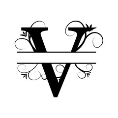 V Letter Monogram