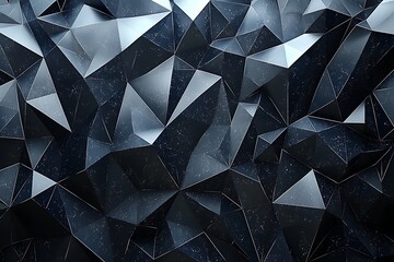 Obraz premium Abstract Black Geometric Pattern. Metallic Highlights