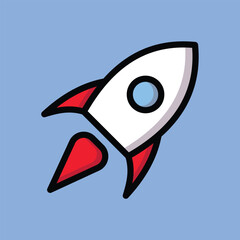 rocket superior icons flat design
