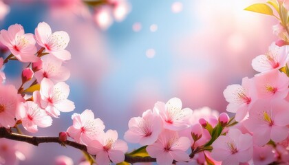 pink cherry blossom background