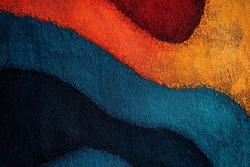 Abstract Orange, Red, and Blue Strokes