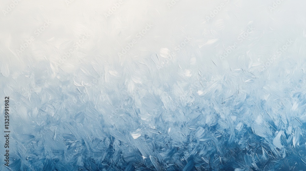 Fototapete smooth icy gradient background with a blend of blue and white hues creating a serene and cool atmosp