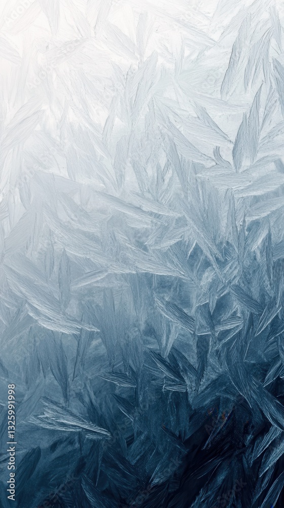 Aufkleber Smooth icy gradient texture background with delicate frost details reflecting cold winter atmosphere in soft hues