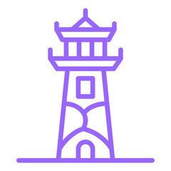 Vector Design Lighthouse Icon Style
