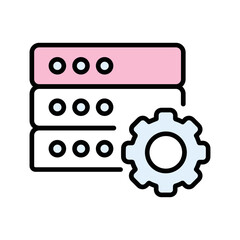 Data Center Maintenance Vector Icon