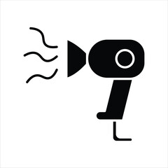 Icon Modern Hair Dryer editable illustration