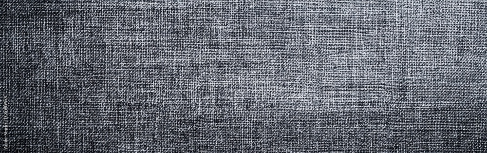 Aufkleber Monochromatic gray burlap texture showcasing intricate weave and natural fibers in a minimalist style