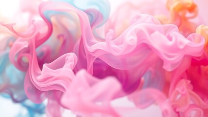vibrant and colorful abstract background with pink blue smoke swirling in air, creating mesmerizing captivating wallpaper