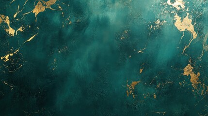 Luxurious emerald green textured background with hints of gold accents for creative projects and elegant designs