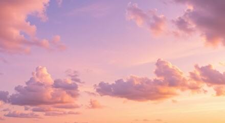 Fototapeta premium Serene sunset sky with pink and orange clouds