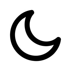 abstract moon off Shape line icon 